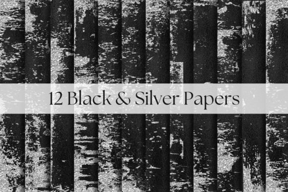 Black Foil and Silver Papers: A Bundle for Modern Design