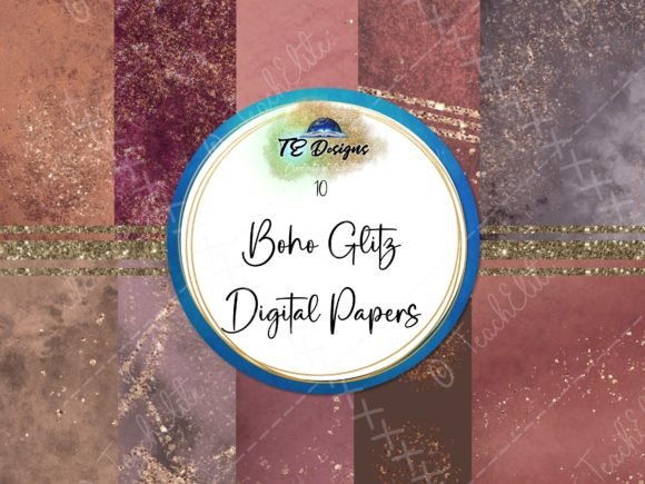 Boho Glitz Digital Papers: A Sparkling Asset for Creative Projects