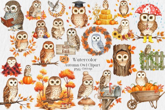 Capturing Autumn's Spirit: A Designer's Guide to Owl Clipart