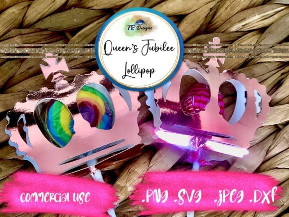 Celebrate with Custom Platinum Jubilee Lollipop Holders