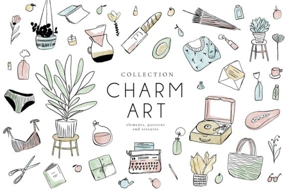 Charm Art Collection: A Fresh Take on Hand-Painted Design Assets