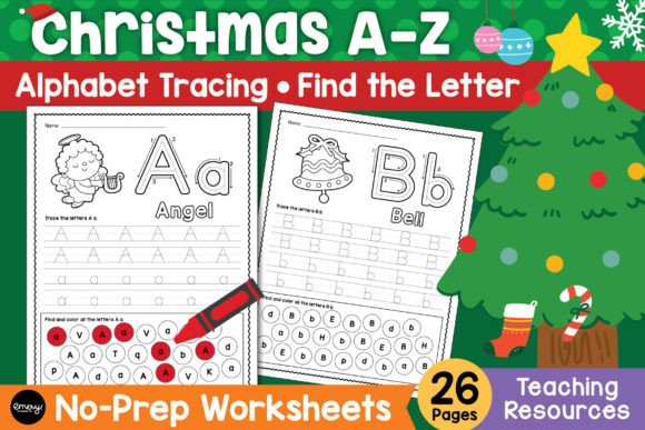 Christmas Alphabet Tracing Worksheets: Festive Design for Learning
