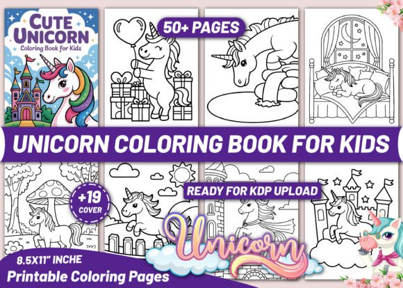 Cute Unicorn Coloring Book for Kids: A Creative Toolkit for Every Project