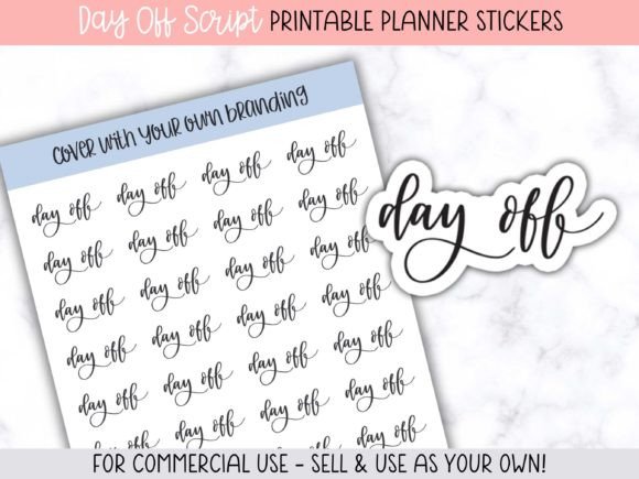 Elevate Your Brand with Day off Script Planner Stickers