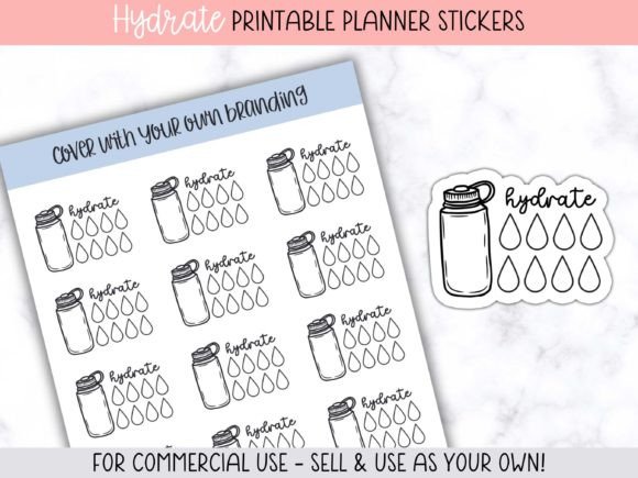 Elevate Your Planner Business with Hydrate Planner Stickers
