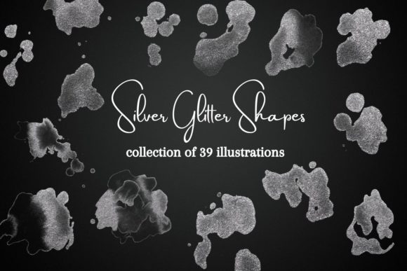 How to Use Silver Glitter Shapes Clipart in Your Projects
