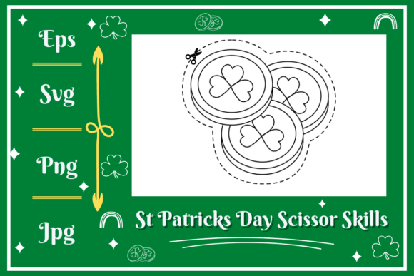 St Patrick Coins Scissors Skills: Design & Application