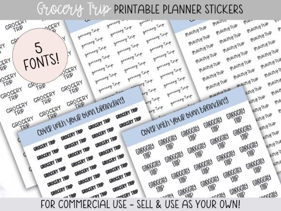 Streamline Your Sticker Shop with Grocery Trip Printable Planner Stickers