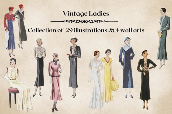 Timeless Elegance: Using Vintage Fashion Clipart