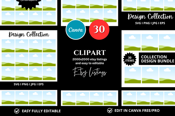 Transform Your Etsy Shop with the 30 Clipart Etsy Mockup Bundle
